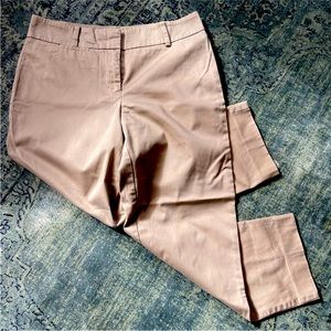 Ann Taylor White Cotton Ankle Pant